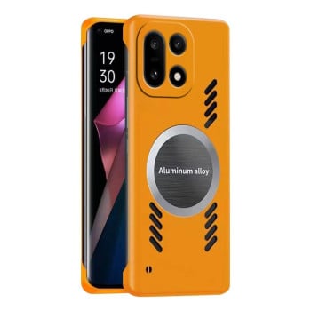 Противоударный чехол All-inclusive Lens Frameless Graphene Cooling на OnePlus 15 — оранжевый