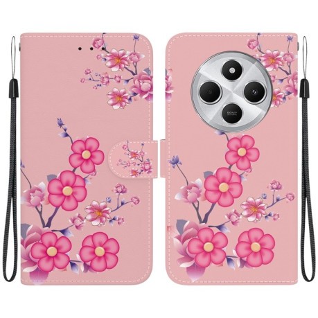 Чехол-книжка Colored Drawing Series на Xiaomi Redmi 14C 4G/Poco C75/Redmi A4 5G - Blossoms