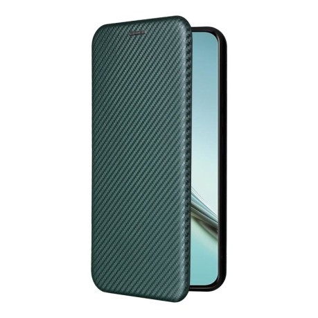 Чохол-книжка Carbon Fiber Texture на Realme 13 Pro / 13 Pro+ - зелений