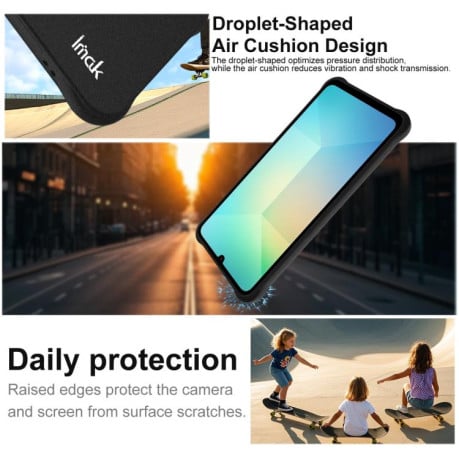 Силіконовий чохол imak Airbag з посиленими кутами на Samsung Galaxy A07 4G - чорний