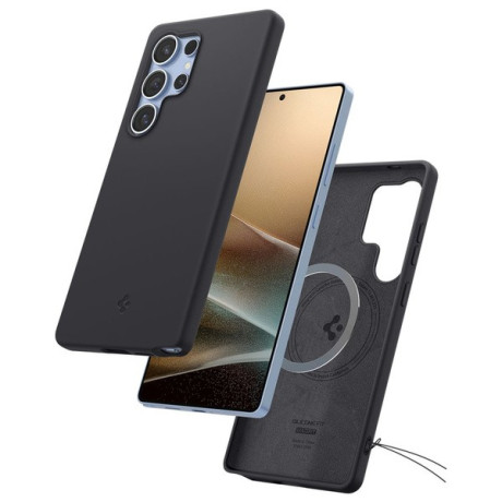 Оригинальный чехол Spigen Silicone Fit Mag MagSafe для Samsung Galaxy S25 Ultra - Black