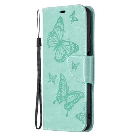 Чохол-книжка Butterflies Pattern на Xiaomi Redmi 9T - зелений