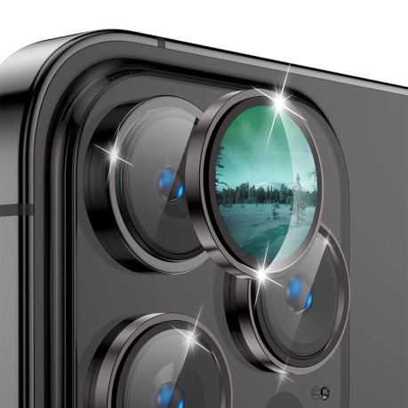 Захисне скло на камеру ENKAY AR Anti-reflection Camera Lens для iPhone 15 Pro/15 Pro Max - чорне