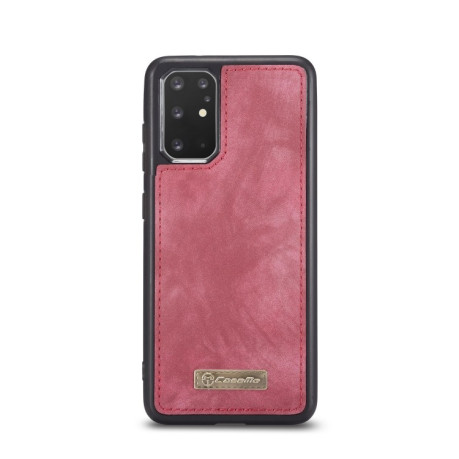 Кожаный чехол-кошелек CaseMe на Samsung Galaxy S20 Plus Crazy Horse Texcture Detachable - красный