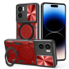 Противоударный чехол CD Texture Sliding Camshield Magnetic Holder на Motorola Moto G05 - красный