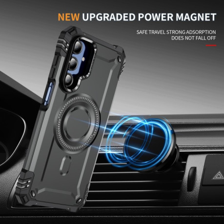 Противоударный чехол MagSafe Lens Holder PC Hybrid TPU для Samsung Galaxy A16 5G - серый