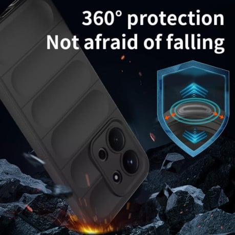 Силиконовый чехол Magic Flannel на Xiaomi Redmi 15C 5G / 4G EU 173mm - черный