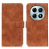 Чохол-книжка KHAZNEH з матовою фактурою Cowhide і магнітним хлястиком на Xiaomi Redmi Note 15 4G / 5G /Poco M8  — коричневий