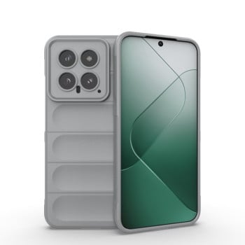 Силиконовый чехол Magic Flannel для Xiaomi 14 5G - серый