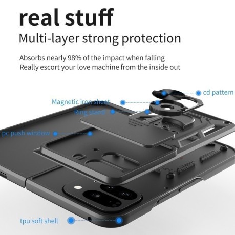 Протиударний чохол Sliding Camshield для Google Pixel 9 Pro Fold - рожеве золото
