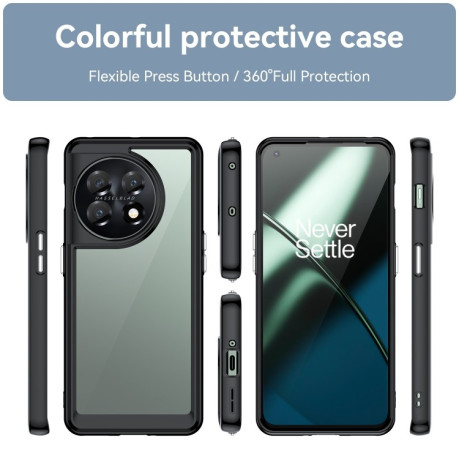 Чохол протиударний Colorful Acrylic Series для OnePlus 11 5G - чорний