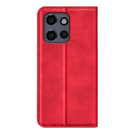 Чехол-книжка Retro Skin Feel Business Magnetic на Motorola Moto Edge 50 Neo 5G - красный