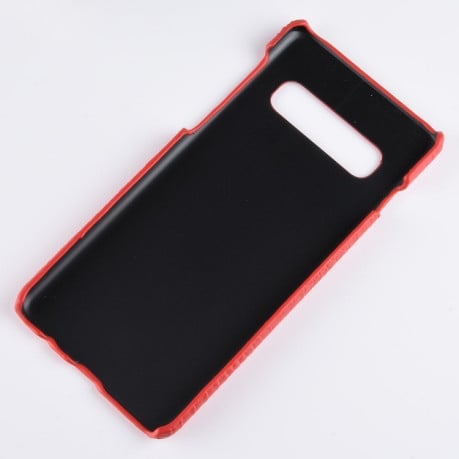 Ударопрочный чехол Crocodile Texture на Samsung Galaxy S10 /G973-красный