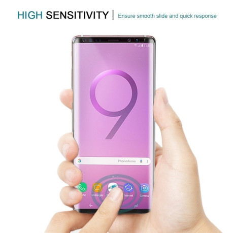 3D защитное стекло 0.26mm 9H подходит ко всем чехлам на Samsung Galaxy Note 9 черное