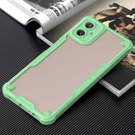 Противоударный чехол Armor Glaze PC Hybrid TPU для Samsung Galaxy A06 - зеленый