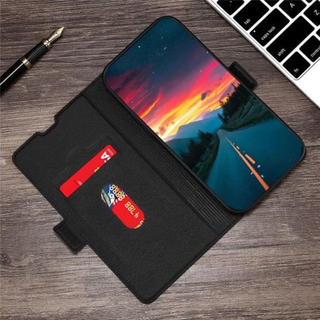 Чохол-книжка Voltage Side Buckle на Infinix Note Edge 5G — чорний