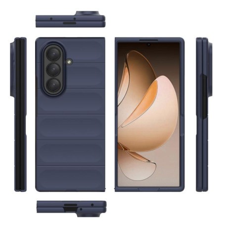Силиконовый чехол Magic Flannel для Samsung Galaxy Fold 7 5G - синий