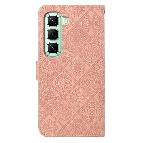 Чохол-книжка Ethnic Style для Infinix Hot 50 4G - рожевий