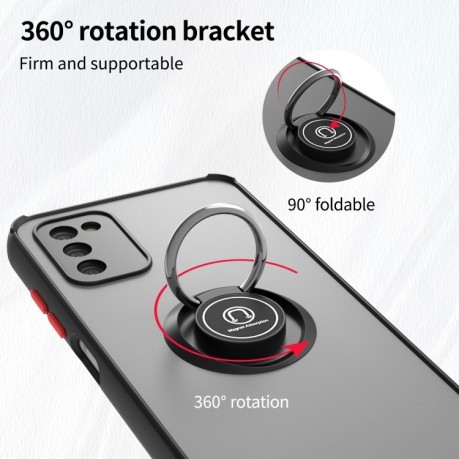 Противоударный чехол Q Shadow 1 Series для  Samsung Galaxy A03s  - черно-красный