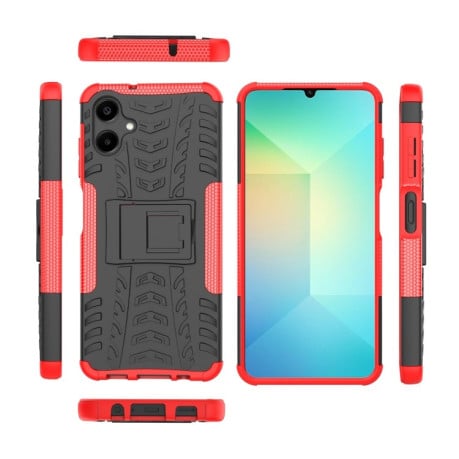 Протиударний чохол Tire Texture на Samsung Galaxy A06 4G - красный