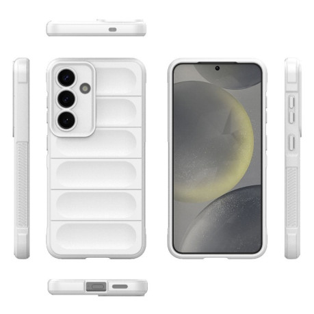 Силіконовий чохол Magic Flannel для Samsung Galaxy S25 5G - білий
