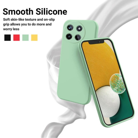 Силиконовый чехол Solid Color Liquid Silicone на Realme 11 4G - зеленый