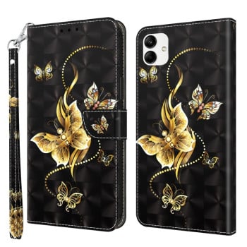 Чехол-книжка 3D Painting для Samsung Galaxy A04 3D - Golden Swallow Butterfly