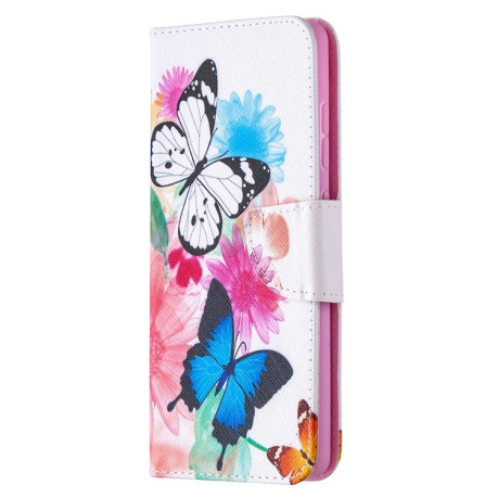 Чехол-книжка Colored Drawing Series на Samsung Galaxy S20 FE - Two Butterflies