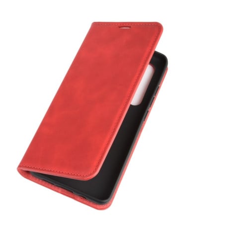 Чехол-книжка Retro-skin Business Magnetic на Xiaomi Mi Note 10 Lite - красный