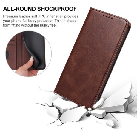 Чохол-книжка Magnetic Closure для Vivo V23 5G - коричневий