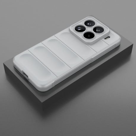Силиконовый чехол Magic Flannel для Xiaomi 15 Pro - серый