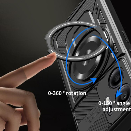 Ударозахисний чохол Armor Rotating Holder MagSafe на OPPO Reno13 F 5G - синій