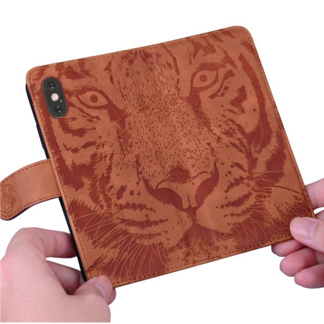 Чохол-книга Tiger Embossing для Xiaomi Redmi A3 - коричневий