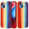Силиконовый чехол Rainbow Liquid Silicone для  iPhone 15 Plus-красный