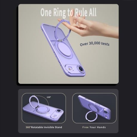 Чохол Kalebol з підставкою 360 та MagSafe на iPhone Air - фіолетовий