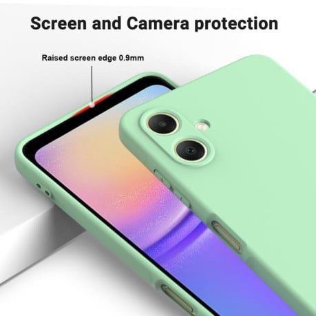 Силиконовый чехол Solid Color Liquid Silicone на Samsung Galaxy A07 4G - зеленый