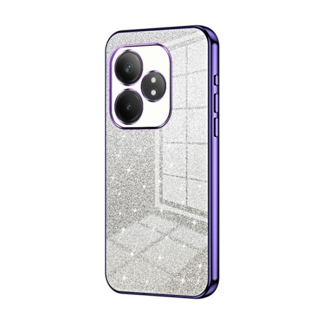 Ударозащитный чехол Gradient Glitter Powder Electroplated на Realme GT Neo6 SE  - фиолетовый