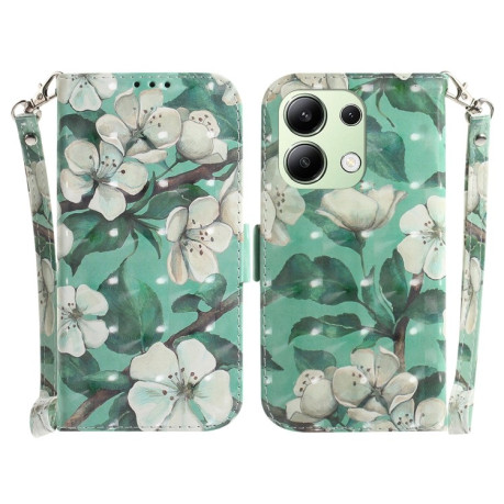 Чехол-книжка 3D Colored Horizontal для Xiaomi Redmi Note 13 4G - Flower