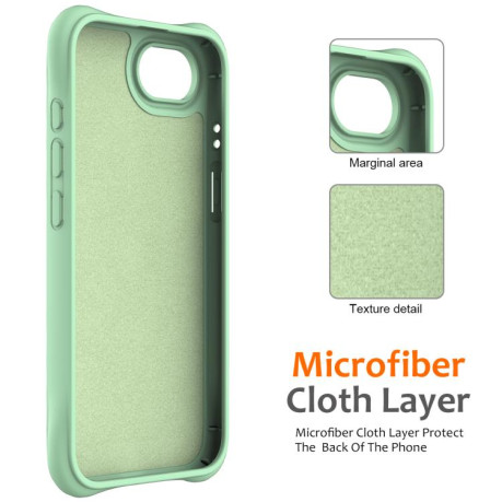Чохол протиударний Wave Texture MagSafe Magnetic Liquid Silicone для iPhone 16e - зелений