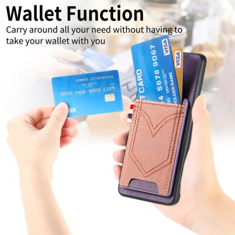 Чехол Denim Texture Leather Skin на Realme 14 Pro+ - фиолетовый