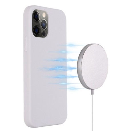 Силиконовый чехол Shockproof Silicone Magsafe  для iPhone 15 Pro Max -белый