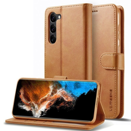 Чохол книжка LCIMEEKE Calf Texture  для Samsung Galaxy S25+ 5G - коричневий