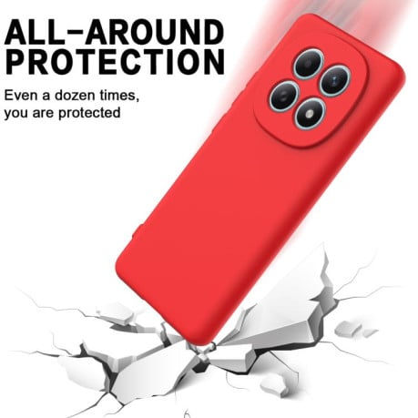 Силіконовий чохол Solid Color Liquid Silicone на Xiaomi Redmi Note 15 4G / 5G /Poco M8 164mm — червоний