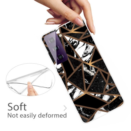Противоударный чехол Marble Pattern для Samsung Galaxy S21 - Rhombus Black