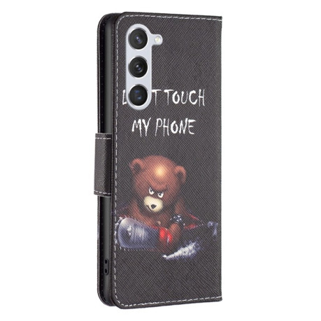 Чехол-книжка Colored Drawing Pattern для Samsung Galaxy S25 5G - Bear