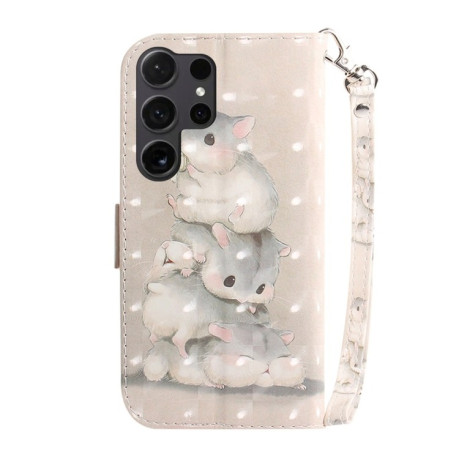 Чохол-книжка 3D Painting для Samsung Galaxy S25 Ultra 5G - Squirrels