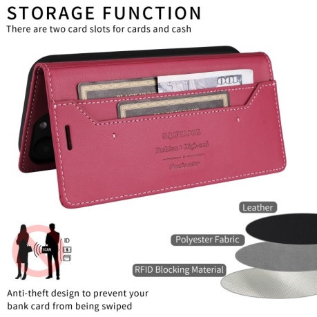 Чехол-книжка GQUTROBE G01 RFID Anti-theft Leather  для OPPO Reno12 F/12FS - красный