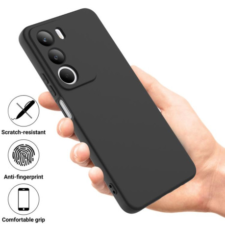 Силиконовый чехол Solid Color Liquid Silicone на Realme C71 4G - черный