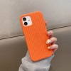 Противоударный чехол Herringbone Texture для iPhone 12/12 Pro - оранжевый