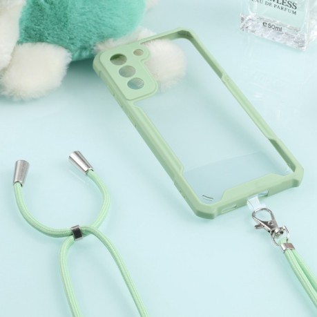 Чехол Acrylic Neck Lanyard для Samsung Galaxy S21 FE - светло-зеленый